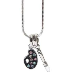 Lola Bella Gifts Artist Palette Necklace with box